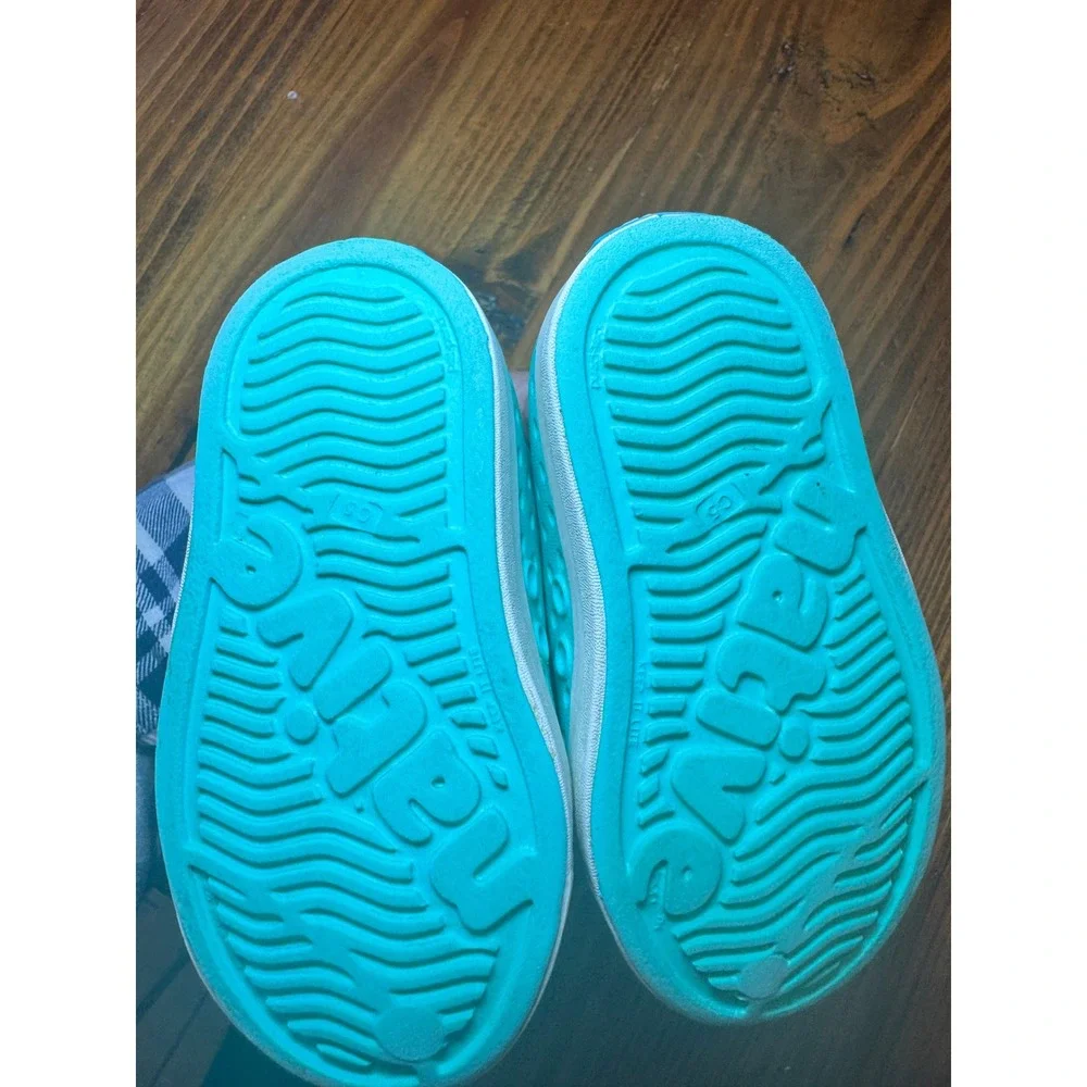 Native Jefferson Kids Slip On Shoes Aqua Blue Turquoise EVA Sneakers Size C5